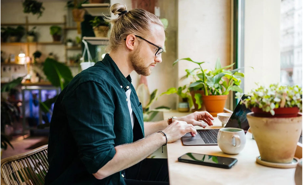 Creator editing video on a laptop without uploading footage to the cloud.