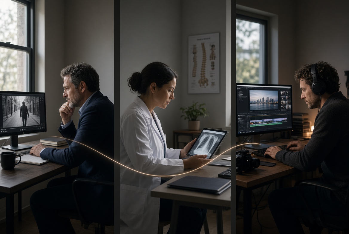 Lawyer, clinician, and filmmaker editing sensitive video on local devices without uploading footage to the cloud