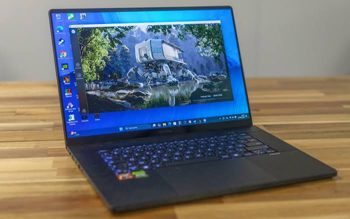 Front view of an open ASUS ProArt P16 laptop, showcasing its 16-inch Lumina Pro OLED display with slim bezels and a high-contrast colorful desktop background